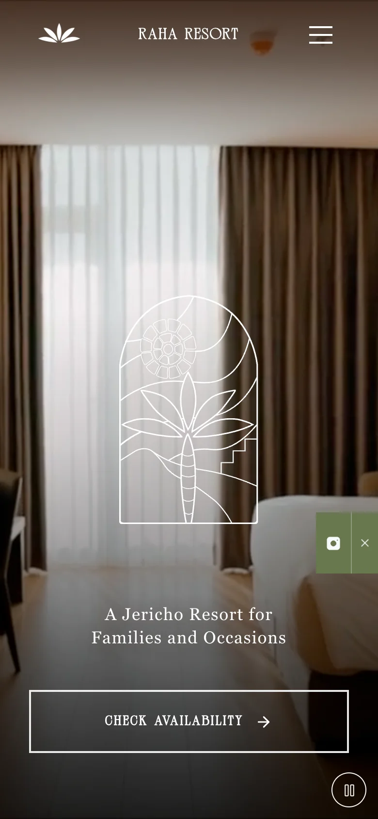 Web Raha Resort na mobilu